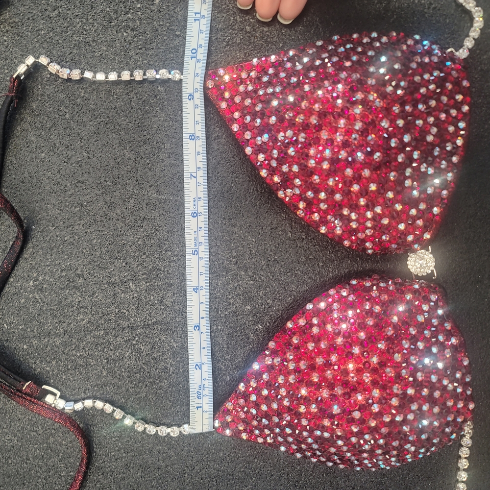 Red Rhinestone Bikini - Picture 4 of 5